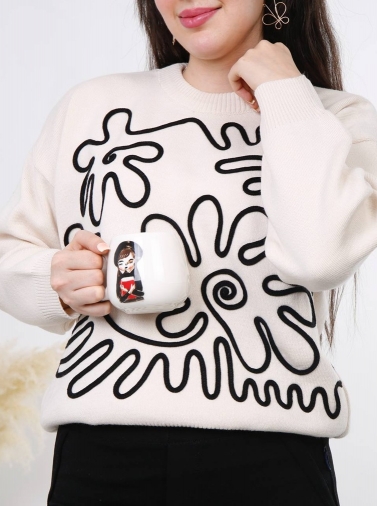 بافت گلدوزی شده کد 2491