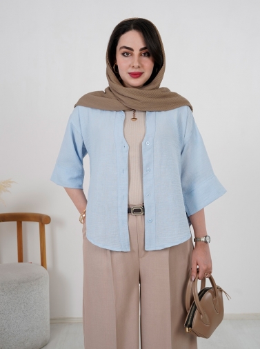 شومیز لینن زارا کد 2615