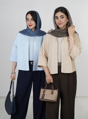 شومیز باکسی لینن کد 2651