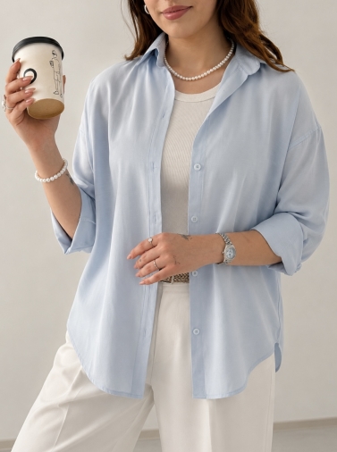 شومیز بلند سیلک کد 2679