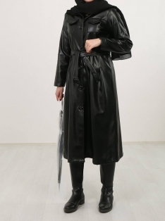 کت بلند چرم کد 2452