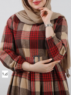 پیراهن بلند فوتر پشمی کد 2488