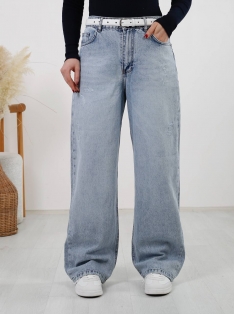 شلوار جین نیم بگ کد 2467