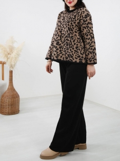 ست بلوز و شلوار بافت پلنگی کد 2514