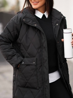 کاپشن کلاهدار بلند امبوردی 2543